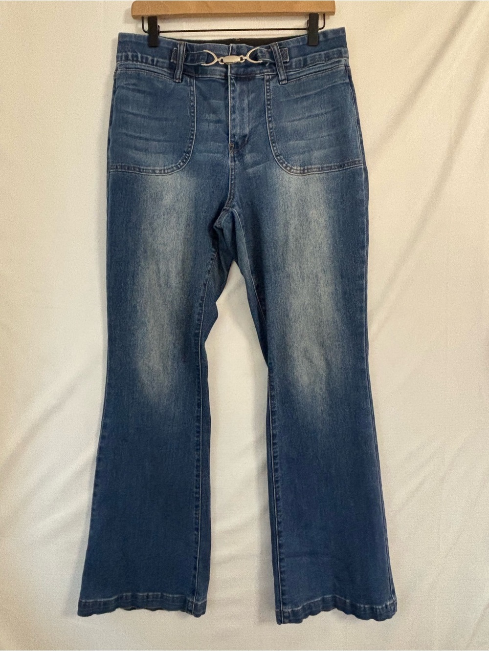 ÍNDIGO POPPY Front Patch Pocket High Waist Jeans Size 10
